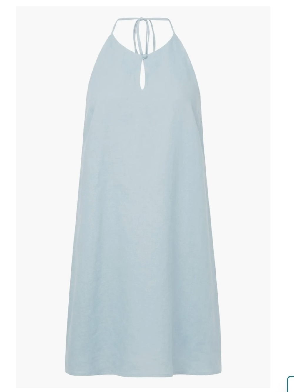 Onia Light Blue Halter Mini Dress